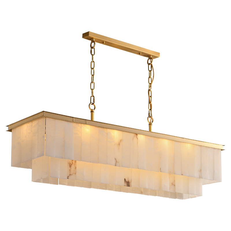 Spain lighting rectangular stone chandelier lamp hot sale dinging room pendant lamp  hanging pendant lamp